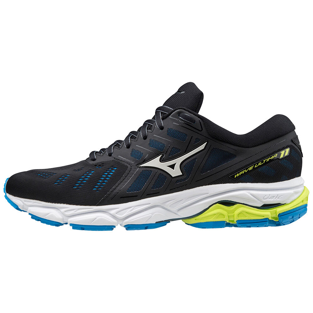 Mens Mizuno Wave Ultima 11 Running Shoes Black/White/Blue Philippines (DEATGB478)